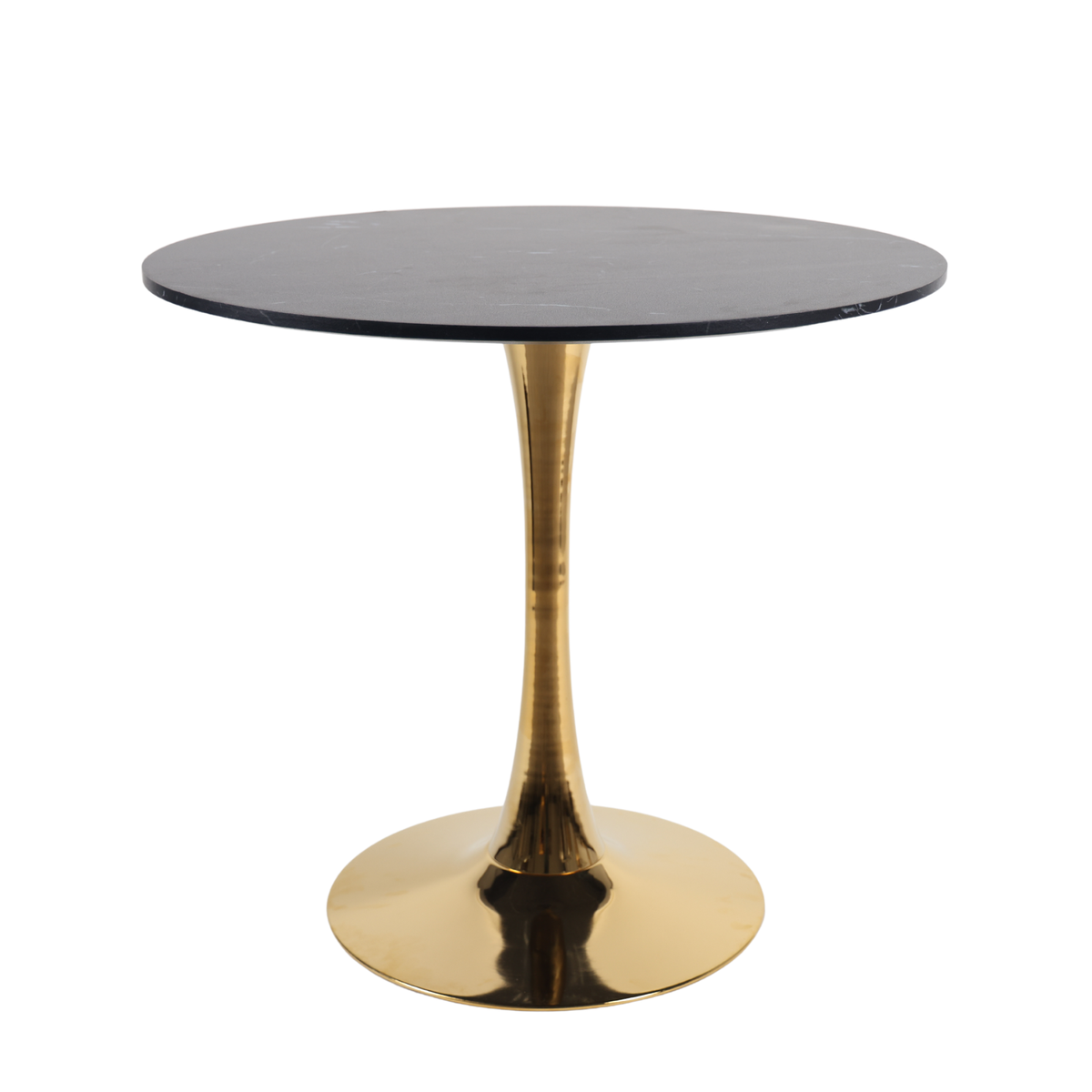 Mid-Century Tulip Dining Table with Black Marble Top