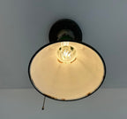 Original Vintage Rustic Industrial Green Enamel Gas Station Ceiling Light
