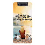 Personalized Rabbit Mom Phone Case - Up to 5 Rabbits - Gift Idea For Rabbit Lovers - Just A Girl Who Loves Bunnies - Case for Samsung Galaxy A