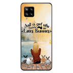 Personalized Rabbit Mom Phone Case - Up to 5 Rabbits - Gift Idea For Rabbit Lovers - Just A Girl Who Loves Bunnies - Case for Samsung Galaxy A