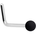20G 7mm Black Matte 2mm L Shaped Nose Ring