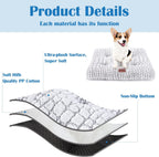 Dog Crate Bed Pad Soft Plush Washable Kennel Mat Anti Slip 24x18 For Small Dogs