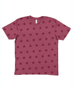 Personalized Glitter Varsity Name Shirt | Custom Embroidered Code Five Star Print Tee