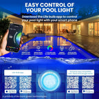 Life-Bulb Smart Wall-Mount Color LED Inground Pool Light System (75ft Cord) | 110V/120V | Lifetime Replacement Program