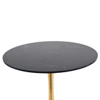Mid-Century Tulip Dining Table with Black Marble Top