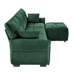 Three-Seater Sofa Set With Ottoman And Pillows