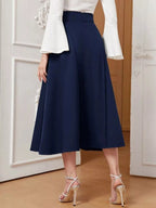 A-Line Midi Skirt