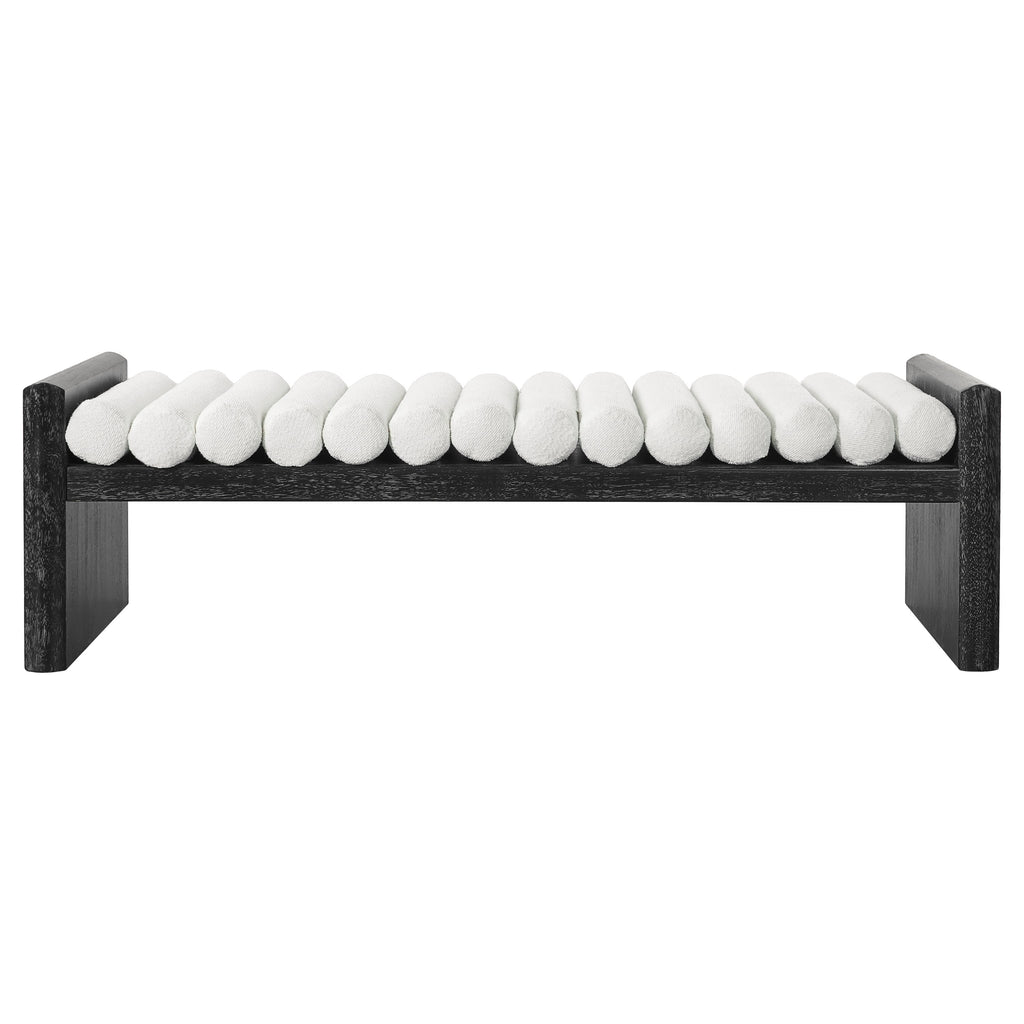 Modern Chenille Upholstered Bench