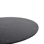 Mid-Century Tulip Dining Table with Black Marble Top