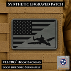 A-10 Warthog American Flag Morale Patch, 2x3" | Made in USA | VELCRO® Brand Hook Backing