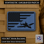 A-10 Warthog American Flag Morale Patch, 2x3" | Made in USA | VELCRO® Brand Hook Backing