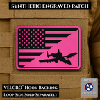 A-10 Warthog American Flag Morale Patch, 2x3" | Made in USA | VELCRO® Brand Hook Backing