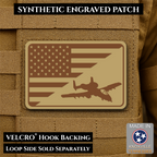 A-10 Warthog American Flag Morale Patch, 2x3" | Made in USA | VELCRO® Brand Hook Backing