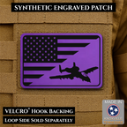 A-10 Warthog American Flag Morale Patch, 2x3" | Made in USA | VELCRO® Brand Hook Backing