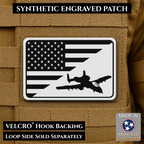 A-10 Warthog American Flag Morale Patch, 2x3" | Made in USA | VELCRO® Brand Hook Backing