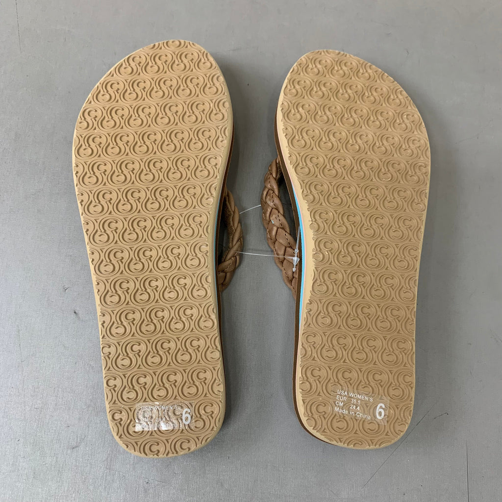 COBIAN Braided Pacifica Sandals Women's SZ 6, EU 41 TAN BBP23-230-6