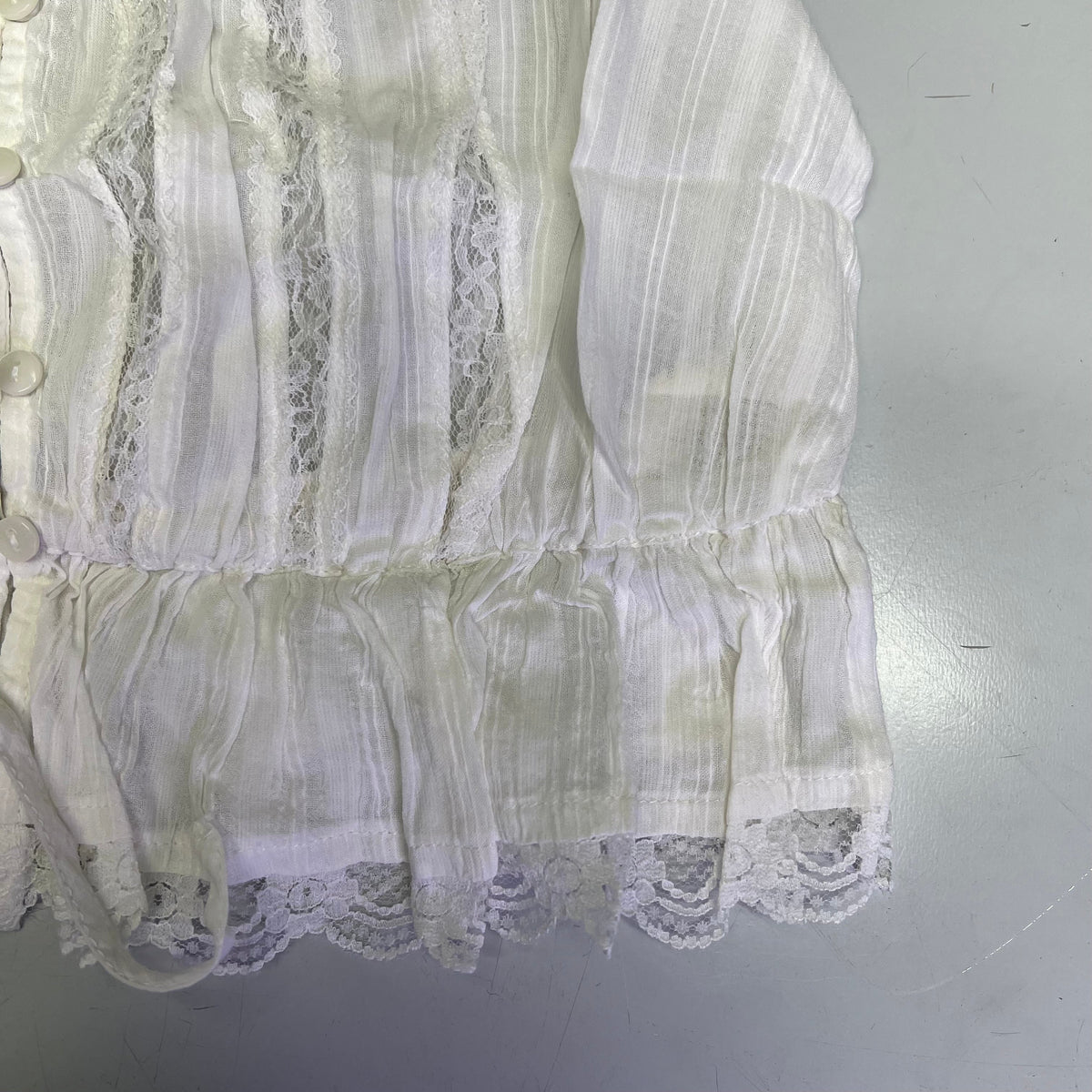 FREE PEOPLE 100% Cotton Alana Lace Tank  Women's Sz XS Clean Ivory 98240930