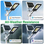 4 Sets of Outdoor Waterproof Solar Lamps, 6000mAh Solar Street Lamps, Suitable for Outdoor Lighting from Dusk to Dawn