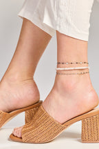 Multi Faceted Chain Anklet