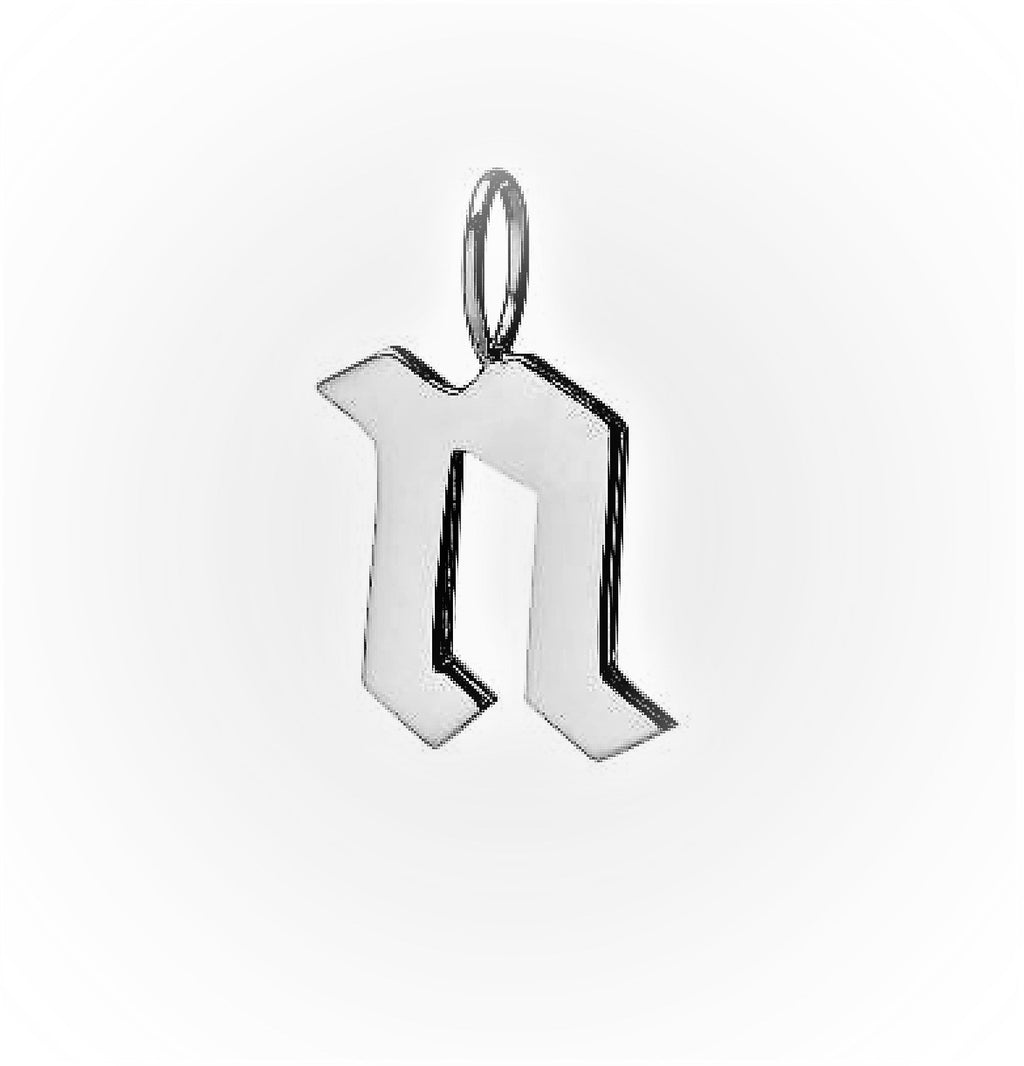Gold Filled Charm Personalized Gotic Initial Letter Charm Necklace, Custom Old English Font Style, Delicate Initial Necklace For Women Men (Small) | A-213 to A-238, A-240 to A-265