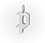 Gold Filled Charm Personalized Gotic Initial Letter Charm Necklace, Custom Old English Font Style, Delicate Initial Necklace For Women Men (Small) | A-213 to A-238, A-240 to A-265