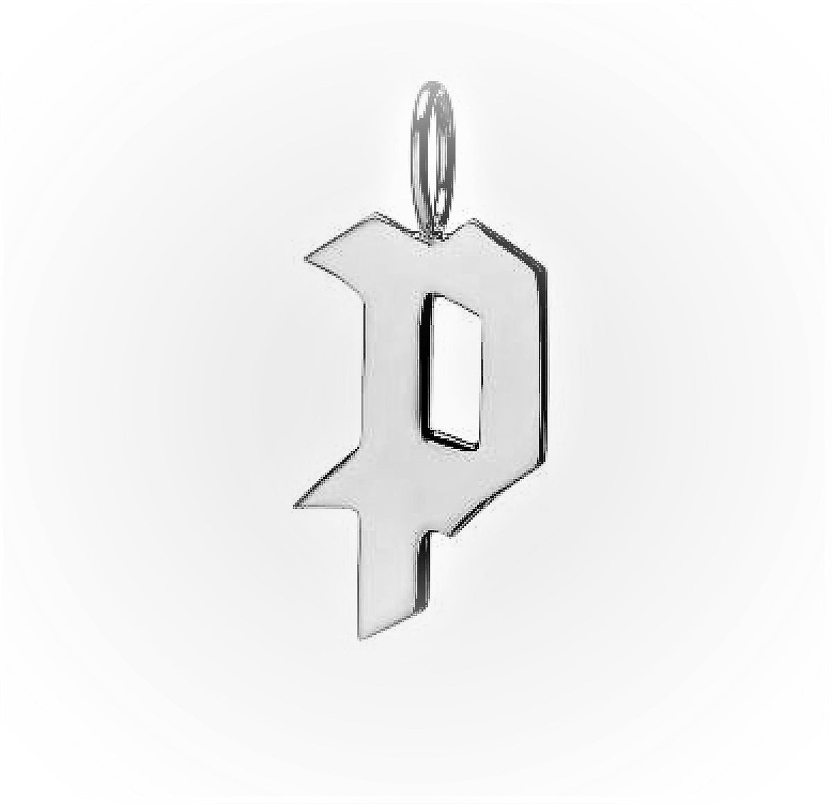 Gold Filled Charm Personalized Gotic Initial Letter Charm Necklace, Custom Old English Font Style, Delicate Initial Necklace For Women Men (Small) | A-213 to A-238, A-240 to A-265