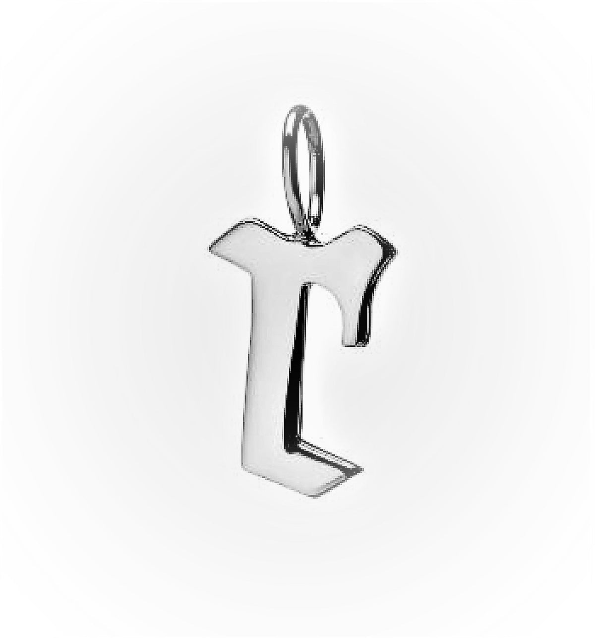 Gold Filled Charm Personalized Gotic Initial Letter Charm Necklace, Custom Old English Font Style, Delicate Initial Necklace For Women Men (Small) | A-213 to A-238, A-240 to A-265