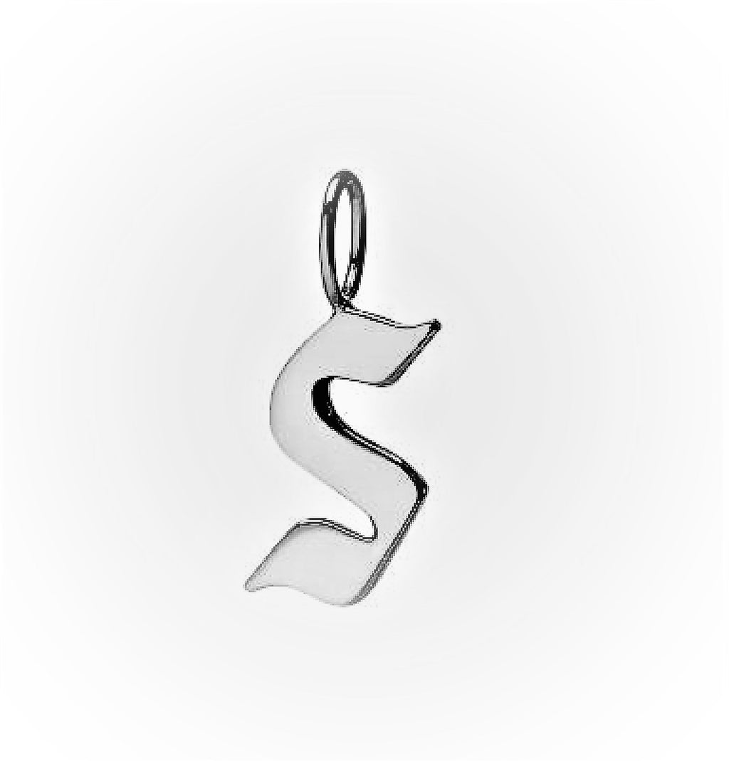 Gold Filled Charm Personalized Gotic Initial Letter Charm Necklace, Custom Old English Font Style, Delicate Initial Necklace For Women Men (Small) | A-213 to A-238, A-240 to A-265
