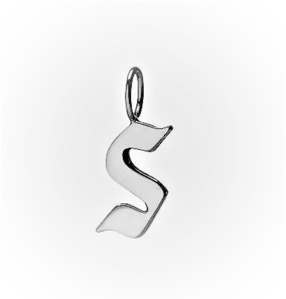 Gold Filled Charm Personalized Gotic Initial Letter Charm Necklace, Custom Old English Font Style, Delicate Initial Necklace For Women Men (Small) | A-213 to A-238, A-240 to A-265