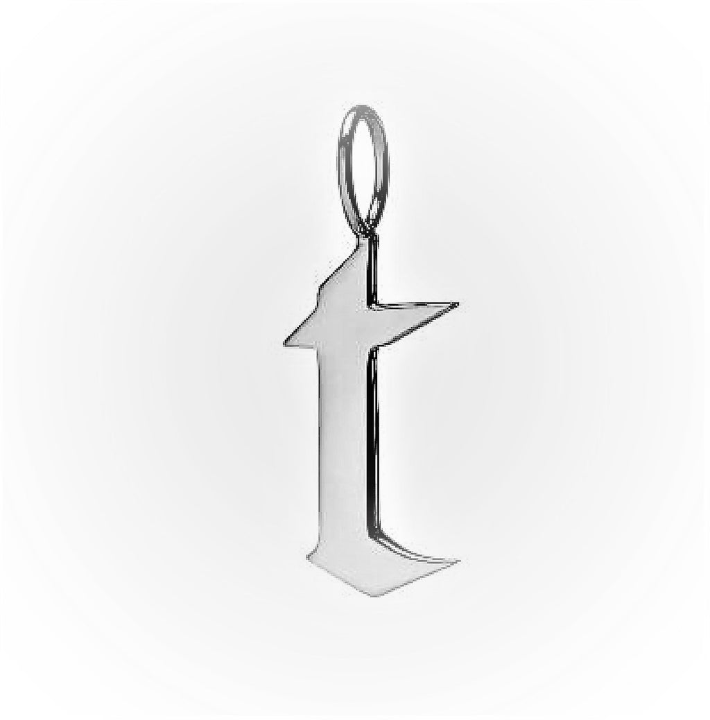 Gold Filled Charm Personalized Gotic Initial Letter Charm Necklace, Custom Old English Font Style, Delicate Initial Necklace For Women Men (Small) | A-213 to A-238, A-240 to A-265