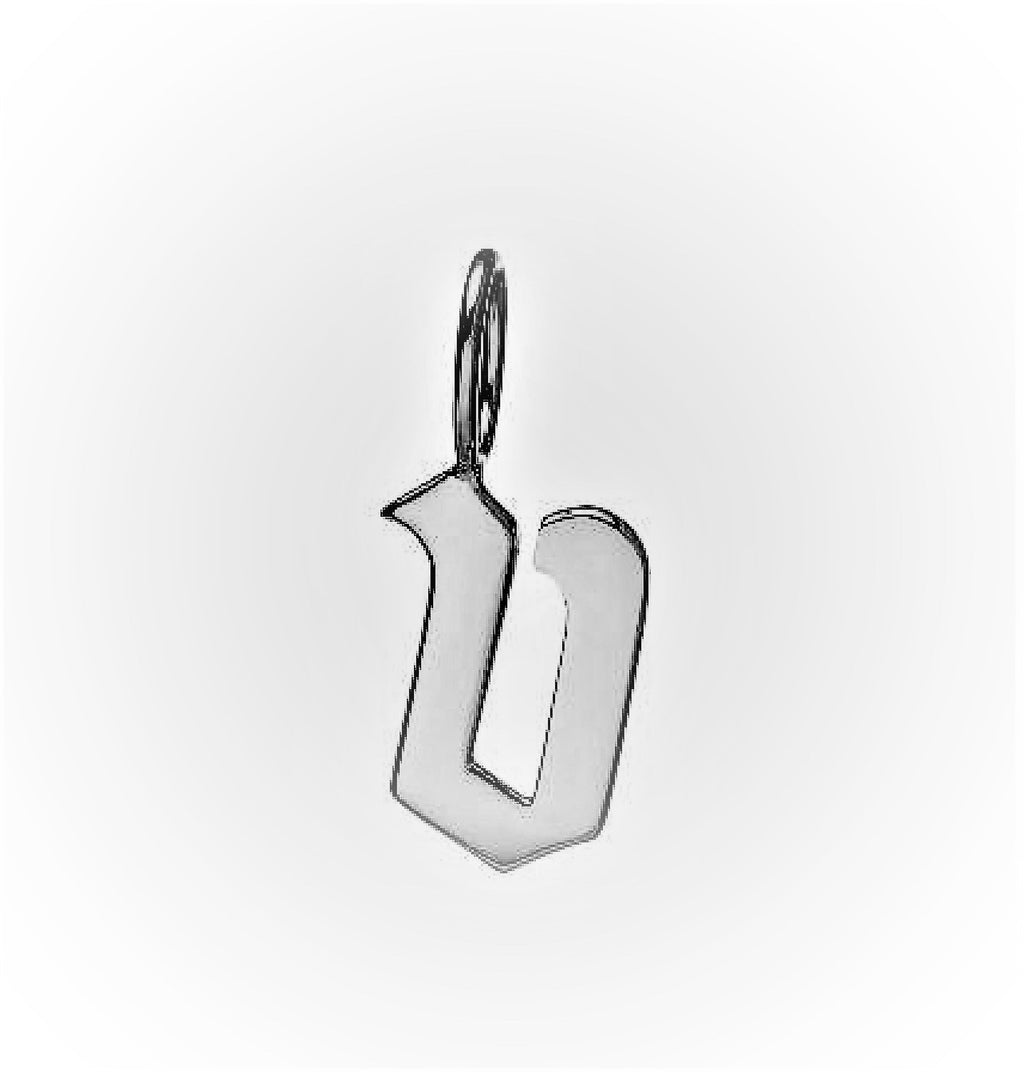 Gold Filled Charm Personalized Gotic Initial Letter Charm Necklace, Custom Old English Font Style, Delicate Initial Necklace For Women Men (Small) | A-213 to A-238, A-240 to A-265