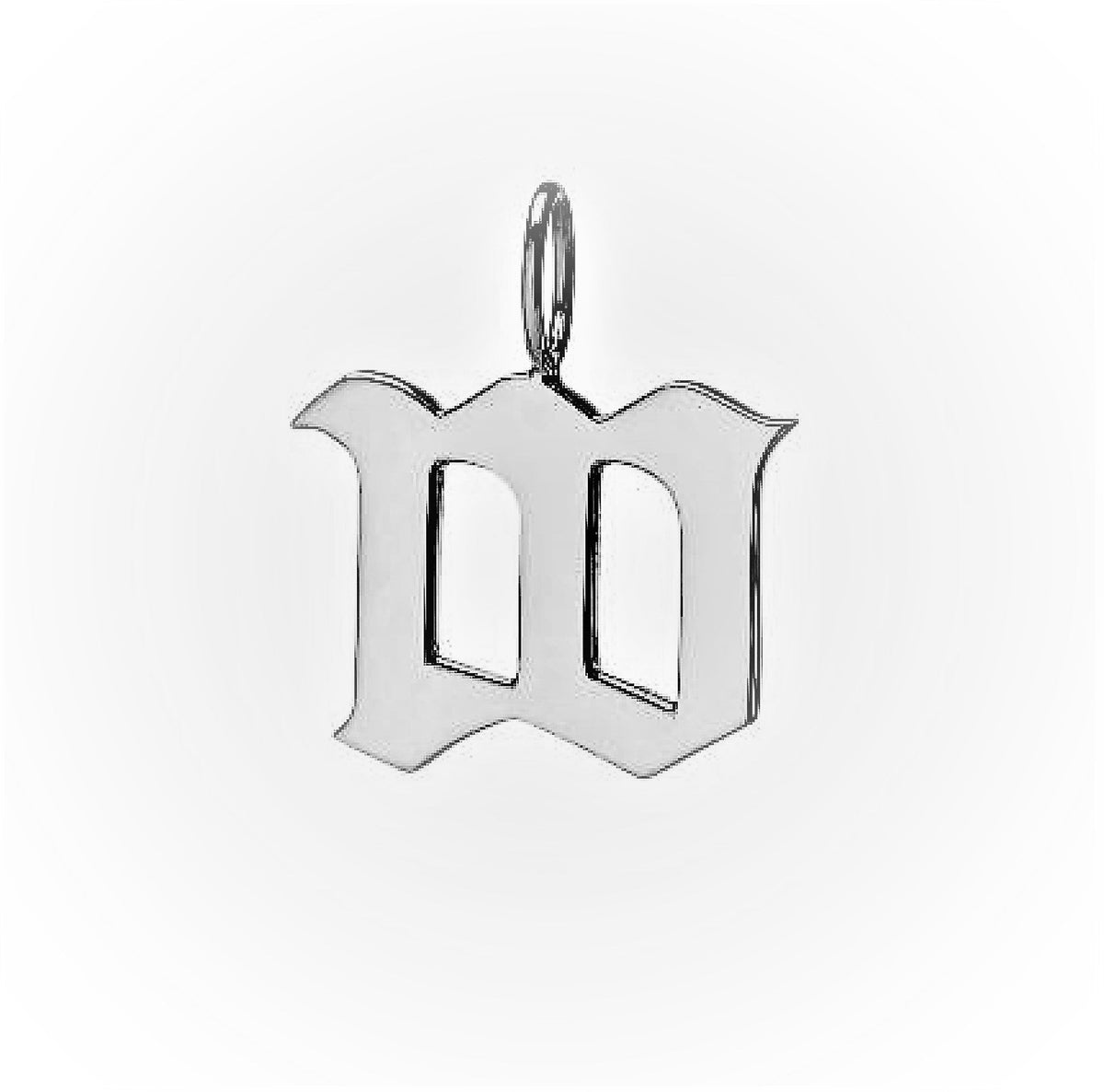 Gold Filled Charm Personalized Gotic Initial Letter Charm Necklace, Custom Old English Font Style, Delicate Initial Necklace For Women Men (Small) | A-213 to A-238, A-240 to A-265