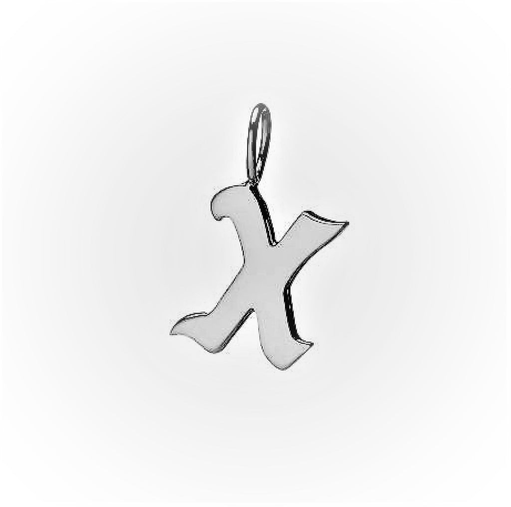 Gold Filled Charm Personalized Gotic Initial Letter Charm Necklace, Custom Old English Font Style, Delicate Initial Necklace For Women Men (Small) | A-213 to A-238, A-240 to A-265