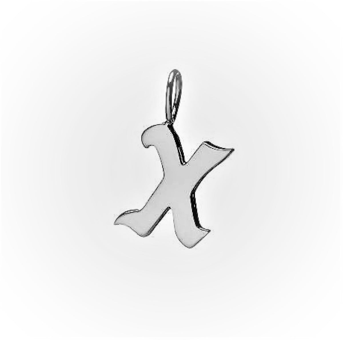Gold Filled Charm Personalized Gotic Initial Letter Charm Necklace, Custom Old English Font Style, Delicate Initial Necklace For Women Men (Small) | A-213 to A-238, A-240 to A-265