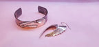 Copper Sculpted Angel Wing Frame Cuff