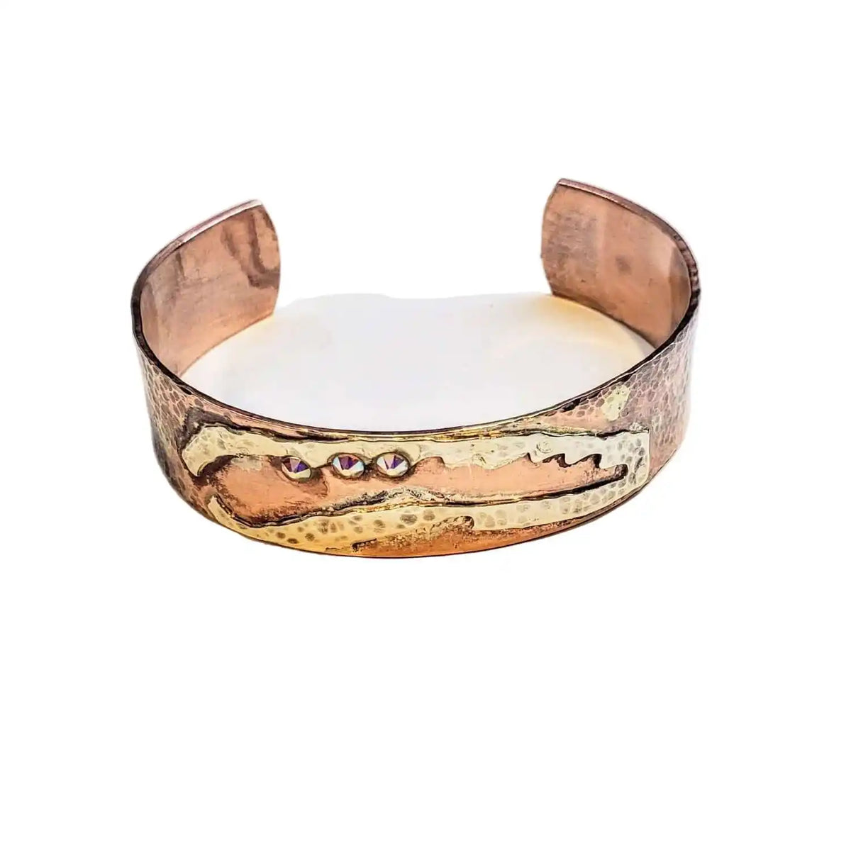 Copper Sculpted Angel Wing Frame Cuff