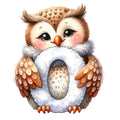 Animal Owl Letter O Fabric Panel