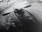 Kayaking Exploration, River Reflections, Adventure Sport, Framed Canvas Print, Office Wall Art, Moody Travel Photography, Nature Wall Decor