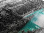 Mountain River, Turquoise Stream, Serene Nature Scene, Canvas Print, Living Room Wall Art, Minimal Landscape Decor, Cabin Vibes