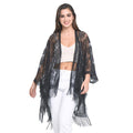 Leaf Lace Cover Up Kimono Poncho