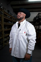 FR Pearl Snap Work Shirt - Phantom White
