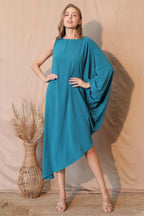 Matte Crepe One Sleeve Dress