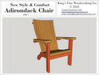 Combo Adirondack Package Chair and Rocker w/ paper templates for both - Classic Style