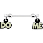 14G 5/8 Glow in the Dark Do Me Nipple Ring Set