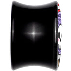 Black Acrylic Grim Reaper Double Flare Plug Set by Onyx O