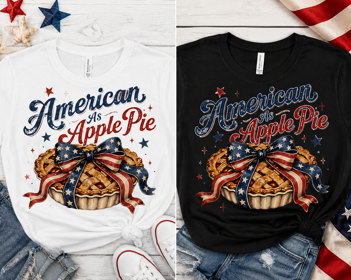 American As Apple Pie Patriotic Crop Top