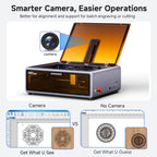 Creality Falcon A1 10W Laser Engraver, Enclosed Laser Cutter with Air Assist, HD Camera Positioning, Beginner-friendly, Class 1 Safety Laser Engravering Machine for Wood and Metal, Acrylic