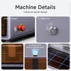 Creality Falcon A1 10W Laser Engraver, Enclosed Laser Cutter with Air Assist, HD Camera Positioning, Beginner-friendly, Class 1 Safety Laser Engravering Machine for Wood and Metal, Acrylic