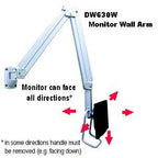 DW630W  Extra Long Reach Wall Monitor Arm  Over the Bed 63 inch long