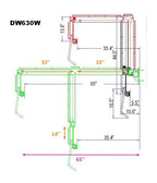 DW630W  Extra Long Reach Wall Monitor Arm  Over the Bed 63 inch long